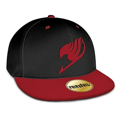 Image of ABYstyle Fairy Tail Emblem Snapback Cap Black &amp; Red