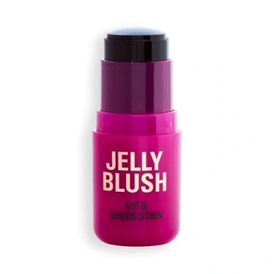 Image of Revolution Beauty Jelly Blush Stick Lip &amp; Cheek Stain, Long Lasting Buildable with Hyaluronic Acid Aloe, Vegan Cruelty Free, Cherry Red