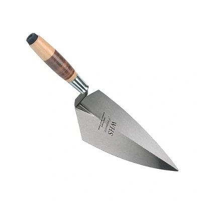 Image of Spear &amp; Jackson 10811V Tyzack 11&quot; Canadian, Leather Handle Brick Trowel, Blue