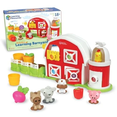 Image of Learning Resources Peekaboo Barnyard Playset, Ages 18 months +, Farm Toys for Toddlers, Imaginative 2 Year Old Boy or Girl