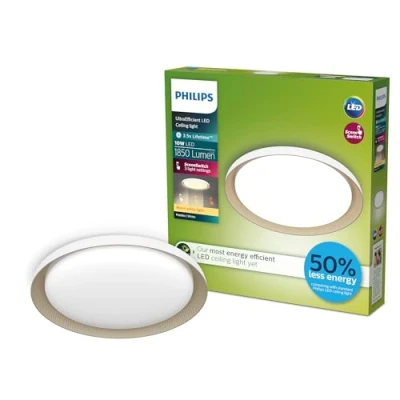 Image of Philips Pebblo UltraEfficient Ceiling, SceneSwitch, White, 10W, 1850Lm, 2700K, IP20