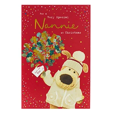 Image of Boofle Very Special Nannie Foiled Christmas Greeting Card Cute Xmas Cards