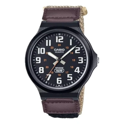 Image of Casio Men&#039;s Analog Quartz Watch with Fabric Strap MW 240B 5BVCF