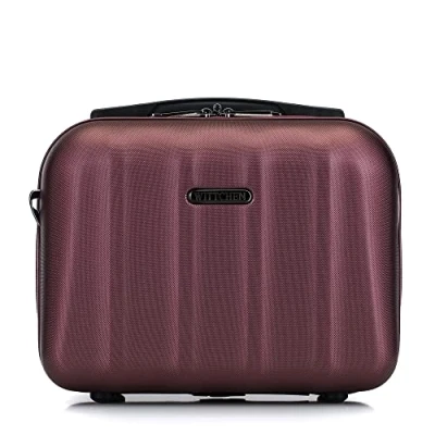Image of WITTCHEN Cosmetic Case Travel Suitcase Carry On Cabin Luggage Hardshell Made of Polycarbonate Combination Lock Cruise Line Burgundy