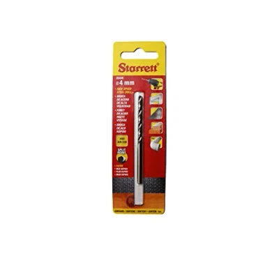 Image of Starrett Split Point Drill Bits HSS High Speed Steel 4x75mm KBAR040 Twist Bit For Cast Iron Wood Soft Materials