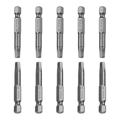 Image of Utoolmart H5 Hexagon Head Allen Wrench Screwdriver Bit 1/4 Inch Hex Shank S2 Steel 50mm Length Magnetic Drill Bits for Hand Held and Electric Drills 10pcs