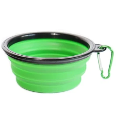 Image of Medium Collapsible Pet Feeding Bowl [Light Green]
