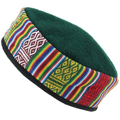Image of Siesta Nepalese Wool Smoking Hat Green (Medium)