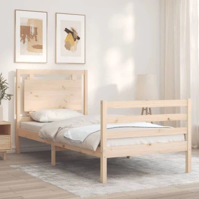 Image of vidaXL Bed Frame without Mattress 100x200 cm Solid Wood