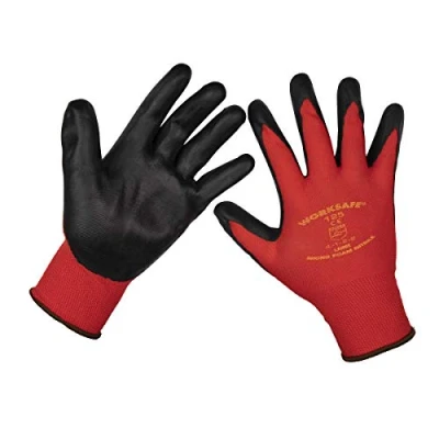 Image of Worksafe Flexi Grip Nitrile Palm Gloves (Large) Pack of 6 Pairs