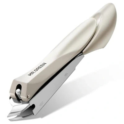 Image of MR.GREEN Slanted Edge Nail Cutting Clippers Cuticle Nippers Tool Stainless Steel Dead Skin Oblique Tip Trimmer Manicure Scissors (Mr 1115(Large))