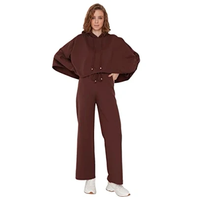 Image of Trendyol Women&#039;s Woman Loungewear Regular Sweatpants, Brown, XS UK