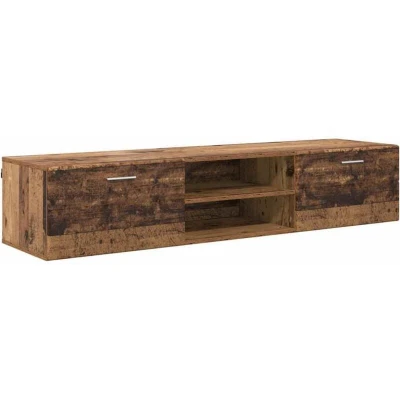 Image of vidaXL TV Cabinet with Shelf Old wood 150 x 39 30 cm Engineered