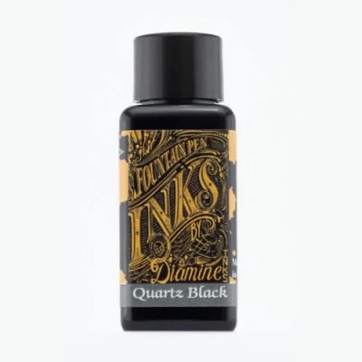 Image of Diamine 30ml Quartz Black fountain pen ink bottle