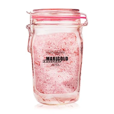 Image of Scents of Collinwood Wonderful Marigold Lavender Scent 310g Bath Salts in Pouch Foot Soak or to Help Relax Muscles and Relieve Stress