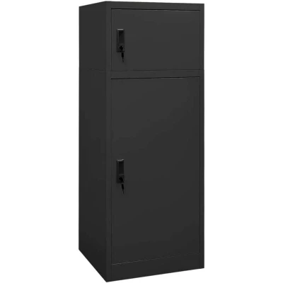 Image of vidaXL Saddle Cabinet Anthracite 53x53x140 cm Steel