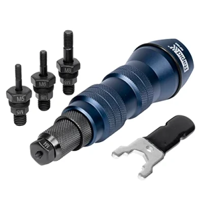 Image of Rapid RP160 Rivet Nut Adapter for M4, M5, M6 and M8 Nuts Attaches to a Drill Driver or Screwdriver Anchoring Sheet Metal, 5001483