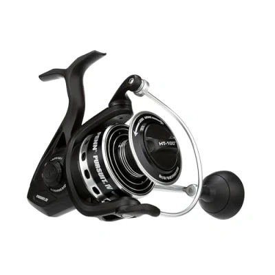 Image of PENN Pursuit IV Spinning, Fishing Reel, Spinning Reels, Sea Inshore Fishing, Spin Jig, Lure Reel for All Round Use, Boat, Kayak, Shore, Unisex, Black Silver, 6000