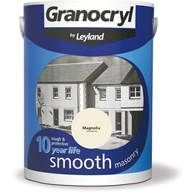 Image of Leyland Granocryl Smooth Masonry, Magnolia, 5L
