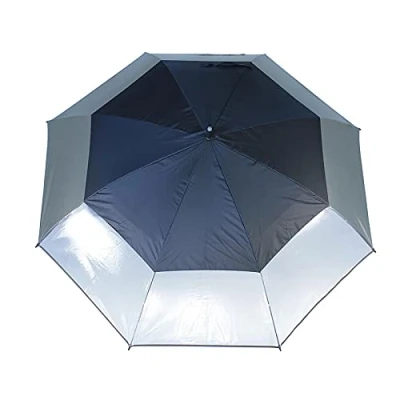 Image of Masters Golf TourDri GR 32 Inch UV Umbrella Storm Grey/Jet Black &amp; 3 Clear Half Panels