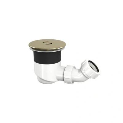 Image of Iflo Top Fix Shower Waste Brushed Brass Pdt 000733