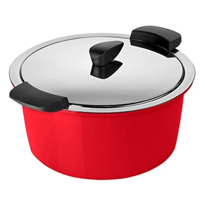Image of KUHN RIKON Hotpan Serving Casserole Pot, 1 Litre/14 cm, Red