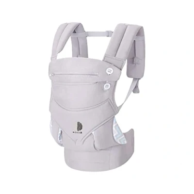 Image of Baby Carrier Newborn 4 Position with Adjustable Hood, from Months to 18 kg Cotton Soft Universal M Butterfly Opening on The seat. Practical
