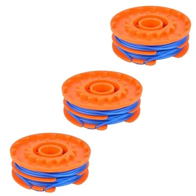 Image of SPARES2GO 5m Twin Line &amp; Spool for Ozito LTR 529U Trimmer Strimmer (Pack of 3)