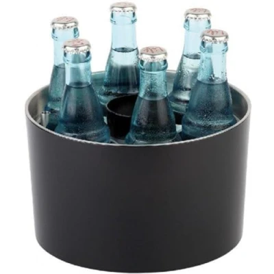 Image of APS Conference cooler, bottle cooling roundel for bottles, table cooler 6 incl. battery, opener, crown cork tray, Ø 6.7 cm 0.25 0.5 litre bottles