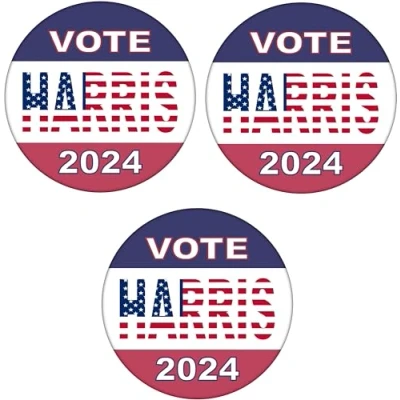 Image of 3 Pack Vote Kamala Harris 59mm Badge/Badges USA Presidential Election 2024