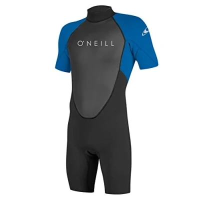 Image of O&#039;Neill Wetsuits Men&#039;s Reactor 2 2mm Back Zip Spring Wetsuit, Black/Ocean, XS