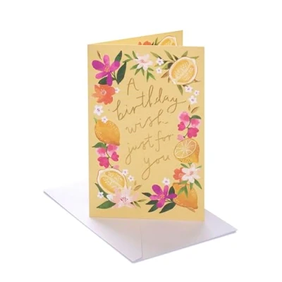 Image of UK Greetings Birthday Card for Her/Friend Lemons &amp; Flowers Design