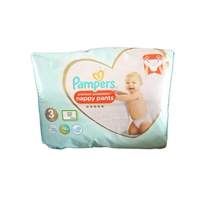 Image of Pampers Premium Protection Pants Size 3, 35 Nappy Pants, Soft