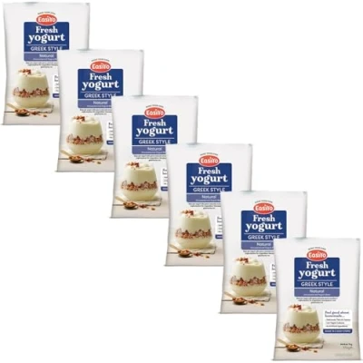 Image of Pack of 6 EasiYo Wellbeing Greek Style Unsweetened Yoghurt Mix Use With 1kg Maker
