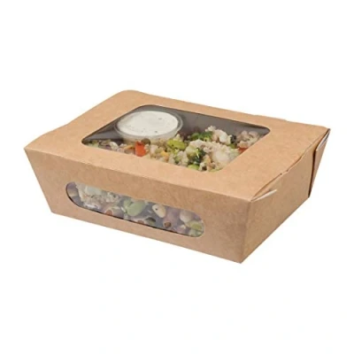 Image of Colpac Zest Compostable Kraft Medium Salad Box 825ml/29oz (Pack of 250)