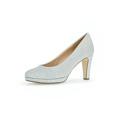 Image of Gabor Women Court Shoes, Ladies Classic Shoes,Office Pump,Elegant,Comfortable,Business Shoe,Court Shoe,Office,Closed,Silver (Silber) / 60,39 EU 6 UK