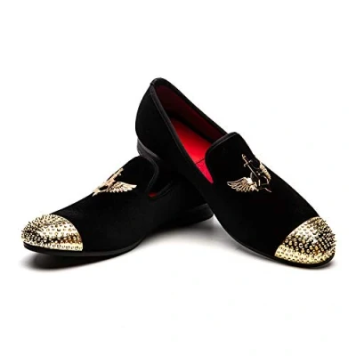 Image of JITAI Men&#039;s Penny Slip On Leather Lined Loafer Men Shoes , Black 02, 9 UK
