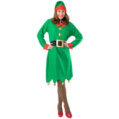 Image of Wicked Costumes Womes Santa&#039;s Helper Fancy Dress Costume Plus Size (UK 22 24)