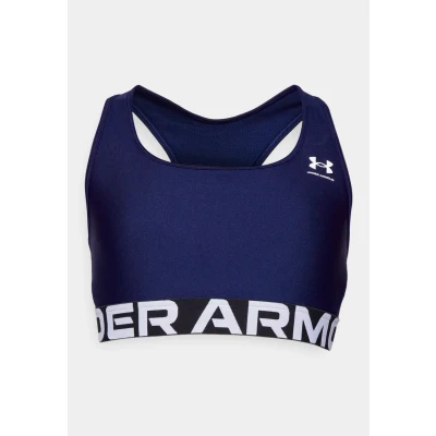 Image of Under Armour Branded Medium support sports bra, Women&#039;s, Size: XXL, Midnight navy/white
