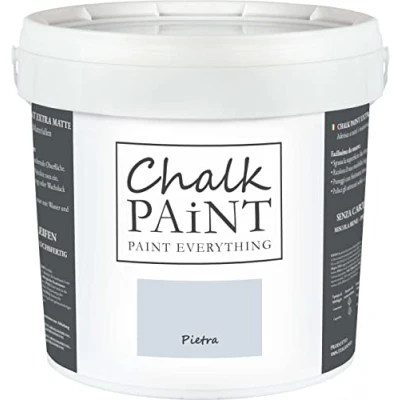 Image of Chalk Paint Everything® Pietra (Stone Grey) 5 l Water Based for Shabby Chic Furniture, Décor, and Upcycling Projects Non Toxic, Easy to Apply