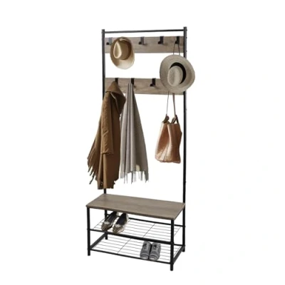 Image of House Of Home Coat Stand with Shoe Storage Rack and Hallway Unit