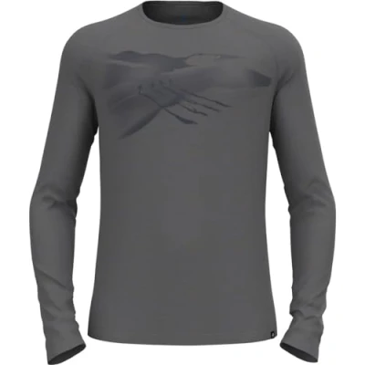 Image of Odlo Women Long sleeve shirt ASCENT MERINO 200 BREAKING TRAIL, grey melange, S