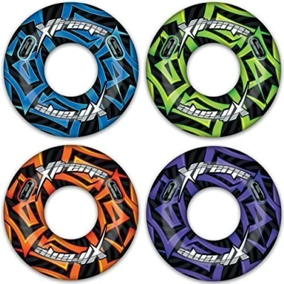 Image of Bestway Large 47 inch Extreme Inflatable Turbo Swim Ring with Handles (Blue)