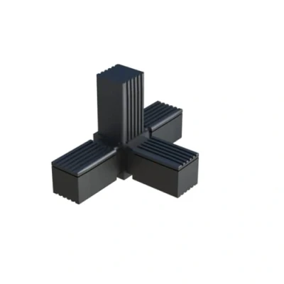 Image of cyclingcolors Square Tube connectors 2 or 3 Way 20x20 25x25 30x30 20mm 25mm 30mm Plastic Joint Shelf Holder (X (30mm))