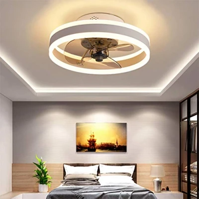 Image of TATANE Led Ceiling Fans with Lights Reversible Remote, 6 Speeds Modern Bedroom Fan Light Quiet Φ40cm Dimmable Small for Living room,White