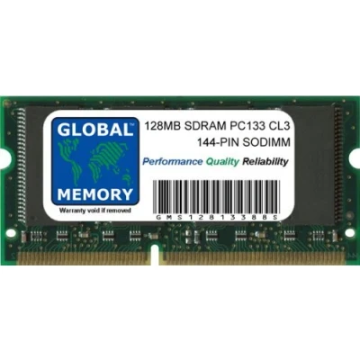 Image of 128MB PC133 133MHz 144 PIN SDRAM SODIMM MEMORY RAM COMPATIBLE WITH IBOOK G3 &amp; POWERBOOK G3/G4