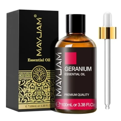 Image of MAYJAM Geranium Essential Oils 100ML, Oil for Diffuser, Humidifier, DIY, Home, Office