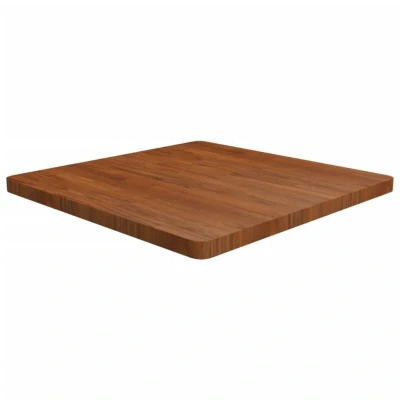 Image of vidaXL Square Table Top Dark Brown 80x80x4cm Treated Solid Wood Oak