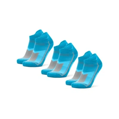 Image of DANISH ENDURANCE Low Cut Ankle Athletic Sports Socks, Anti Blister, Trainer Gym Men &amp; Women, 3 Pack, Caribbean Blue, 5