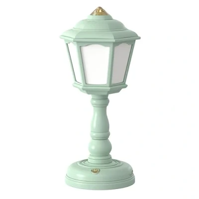 Image of anso Retro LED Desk Lamp USB Charging Table Bedside Room Mini Light 3 Colors Dimmable (Green)
